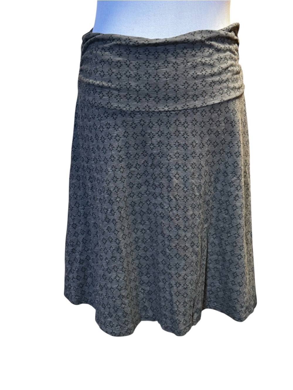 EUC Toad&Co Women's Chaka Organic Cotton Skirt SZ M Gray & Black